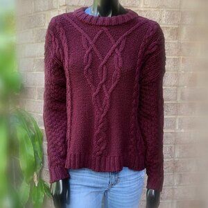 Aerie Knitted Crew Neck Long Sleeve Sweater Sz XS
